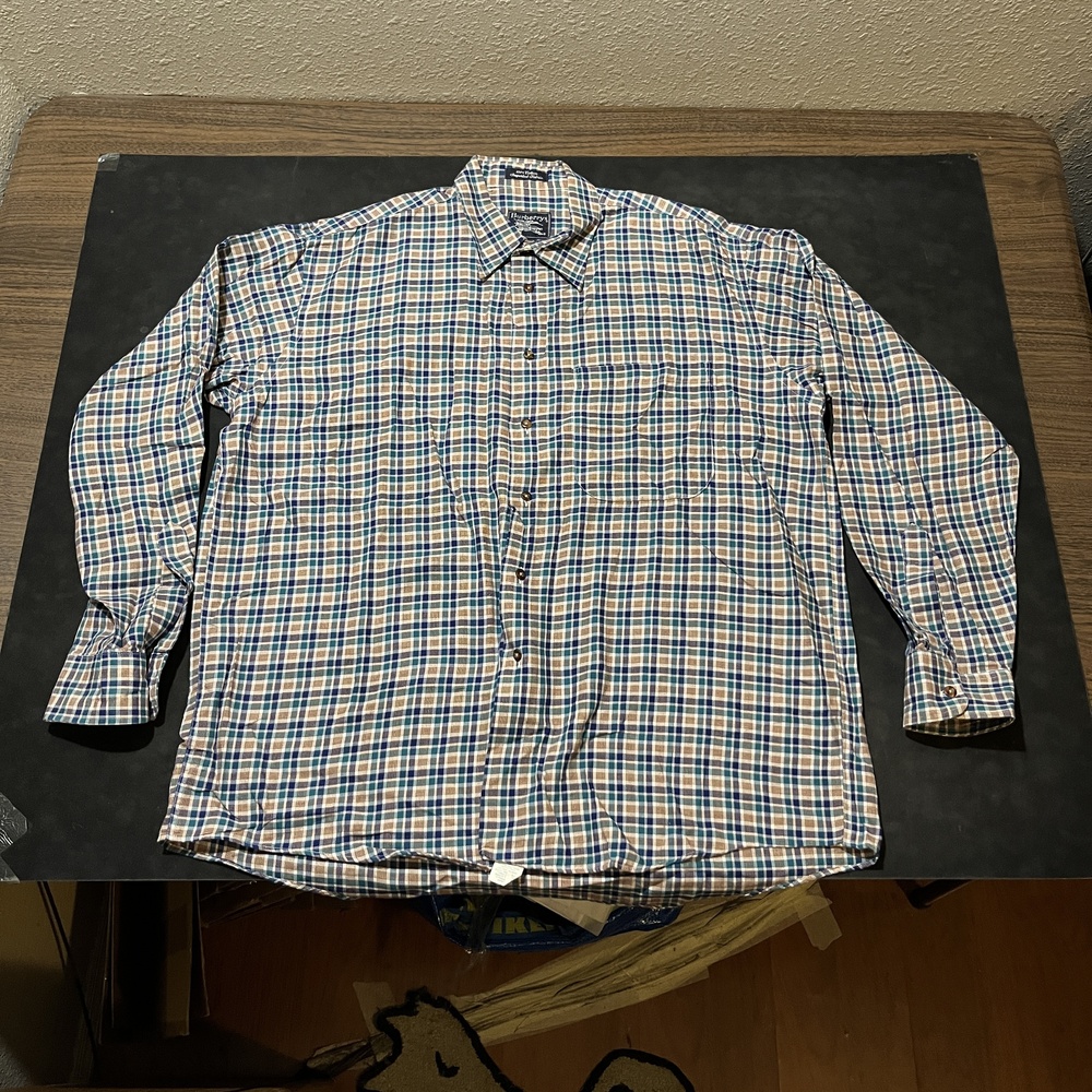 Vintage Burberrys Shirt Mens Large Prosum Plaid Button Up Made USA Classic 90s